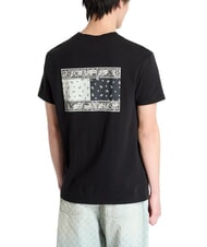 TOMMY HILFIGER TH JEANS T-Shirt mit Paisley-Flaggenmuster Schwarz - Herren-T-Shirts - 2