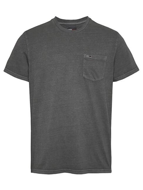 TH JEANS Kurz&auml;rmeliges T-Shirt mit Tasche gewaschenes Schwarz - Herren-T-Shirts