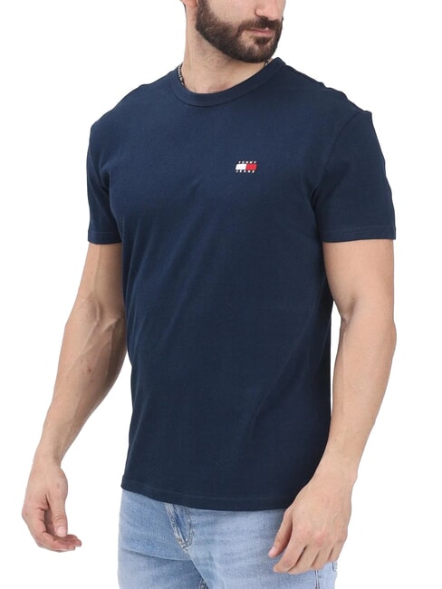 TH JEANS Kurz&auml;rmeliges T-Shirt mit Logostickerei dunkle Nachtmarine - Herren-T-Shirts