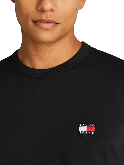 TH JEANS Kurz&auml;rmeliges T-Shirt mit Logostickerei Schwarz - Herren-T-Shirts