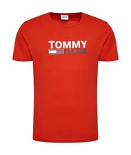 TOMMY HILFIGER TH JEANS Kurz&auml;rmeliges T-Shirt mit Aufdruck tiefrot - Herren-T-Shirts - 4