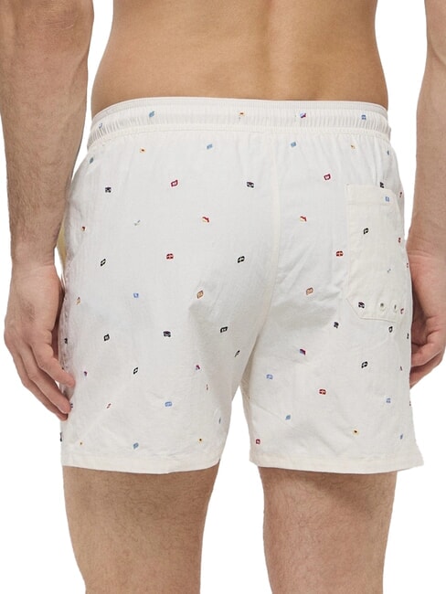 TH Kost&uuml;m mit mikrogemusterten Shorts W&uuml;stenhimmel/Uraltes Wei&szlig; - Herrenbadehosen
