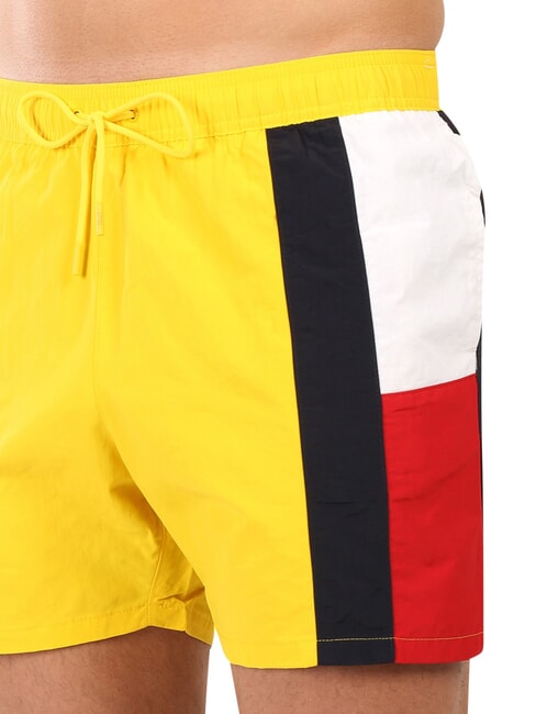 TH Seitliche Flaggen-Schwimmboxer gelbe Ringelblume - Herrenbadehosen