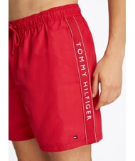 TOMMY HILFIGER TH Schwimmboxer mit seitlichem Logo Mittelrot - Herrenbadehosen - 3