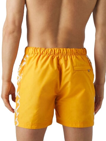 TH Kost&uuml;m mit seitlichen Monogrammb&auml;ndern Aprikoseeis/cremiges Wei&szlig; - Herrenbadehosen