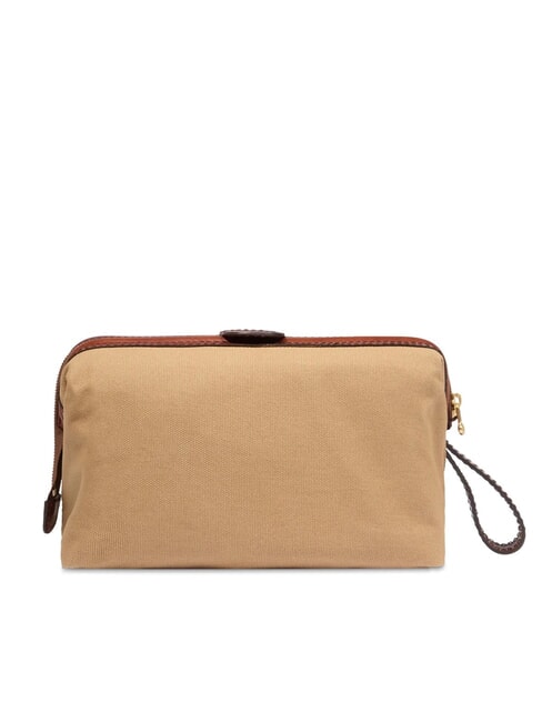 STORY Kosmetiktasche aus Canvas und Leder natur / braun abk. Gold - Beauty-Case