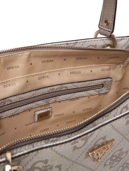 NOELLE 2 4G-Logo-Print-Schultertasche Logo in dunklem Taupe - Damentaschen