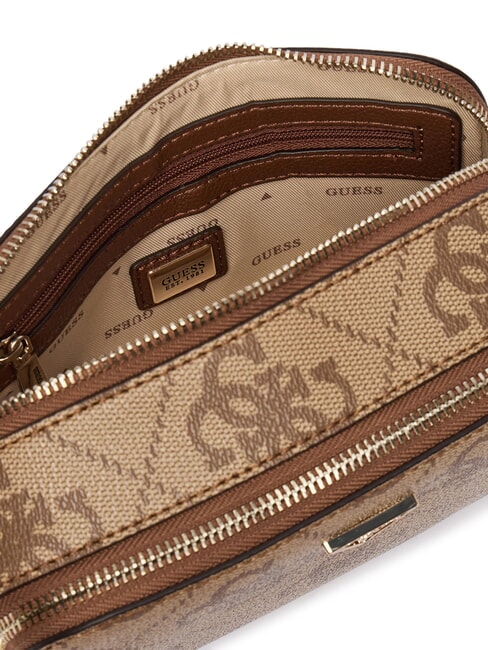 NOELLE 2 Mini-Schultertasche f&uuml;r Kameras Latte-Logo / braun - Damentaschen