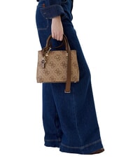 GUESS NOELLE 2 Handtasche mit Schulterriemen Latte-Logo / braun - Damentaschen - 5