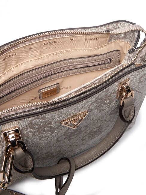 NOELLE 2 Handtasche mit Schulterriemen Logo in dunklem Taupe - Damentaschen