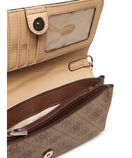 GUESS NOELLE 2 Mini-Schultertasche Latte-Logo / braun - Damentaschen - 4