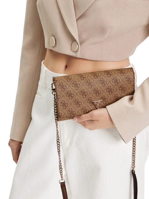 NOELLE 2 Mini-Schultertasche Latte-Logo / braun - Damentaschen