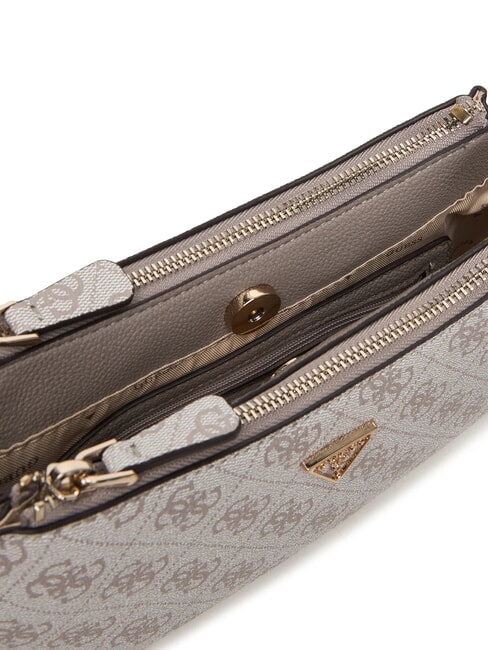 NOELLE 2 Schultertasche, Umh&auml;ngetasche Logo in dunklem Taupe - Damentaschen