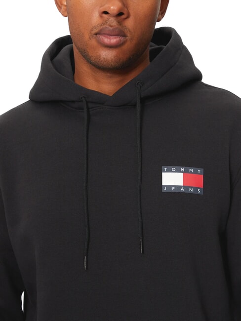 TH JEANS Sweatshirt mit Tasche und Kapuze Schwarz - Sweatshirts Herren