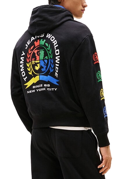 TH JEANS Baumwoll-Sweatshirt mit Aufdruck Schwarz - Sweatshirts Herren