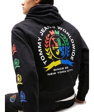 TOMMY HILFIGER TH JEANS Baumwoll-Sweatshirt mit Aufdruck Schwarz - Sweatshirts Herren - 3