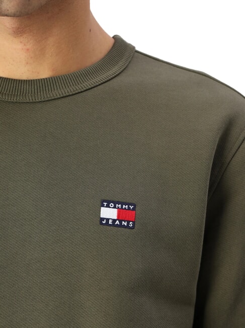 TH JEANS Baumwoll-Sweatshirt mit Rundhalsausschnitt M&uuml;digkeit gr&uuml;n - Sweatshirts Herren