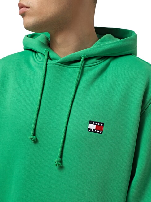 TH JEANS Hoodie mit Flaggenaufn&auml;her K&uuml;stengr&uuml;n - Sweatshirts Herren