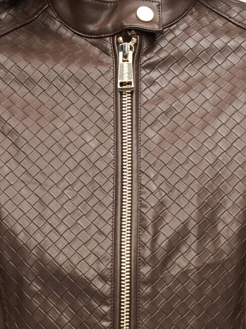 CLAUDINE Bikerjacke dunkler Kaffee - Damenjacken