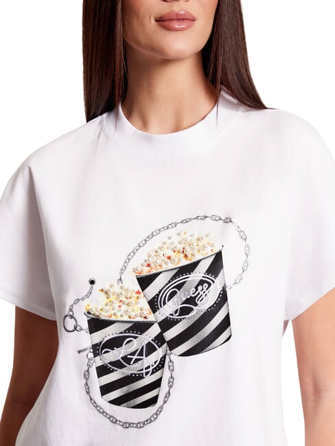 POPCORN Baumwoll-T-Shirt purwei&szlig; - T-Shirts und Tops f&uuml;r Damen