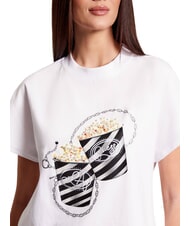GUESS POPCORN Baumwoll-T-Shirt purwei&szlig; - T-Shirts und Tops f&uuml;r Damen - 3