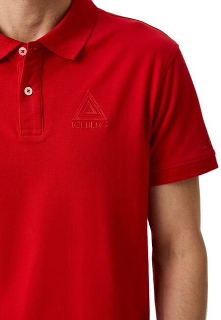 TRIANGLE Kurzarm-Poloshirt Rot - Herren-Polo-Shirts/Herren-Polo-Shirt/Herrenpoloshirt/Herrenpoloshirts