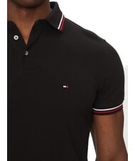 TOMMY HILFIGER TH TIPPED Schmal geschnittenes, kurz&auml;rmeliges Poloshirt Schwarz - Herren-Polo-Shirts/Herren-Polo-Shirt/Herrenpoloshirt/Herrenpoloshirts - 4