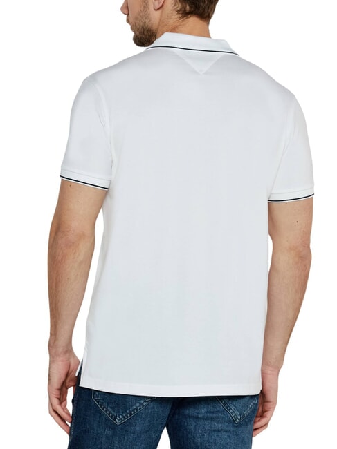 TH Kurz&auml;rmeliges Poloshirt mit Paspelierung Wei&szlig; - Herren-Polo-Shirts/Herren-Polo-Shirt/Herrenpoloshirt/Herrenpoloshirts
