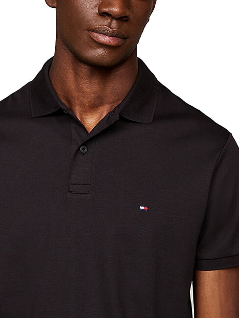 TH Kurz&auml;rmeliges Poloshirt mit Kragenband Schwarz - Herren-Polo-Shirts/Herren-Polo-Shirt/Herrenpoloshirt/Herrenpoloshirts