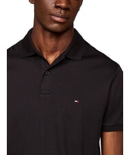 TOMMY HILFIGER TH Kurz&auml;rmeliges Poloshirt mit Kragenband Schwarz - Herren-Polo-Shirts/Herren-Polo-Shirt/Herrenpoloshirt/Herrenpoloshirts - 3