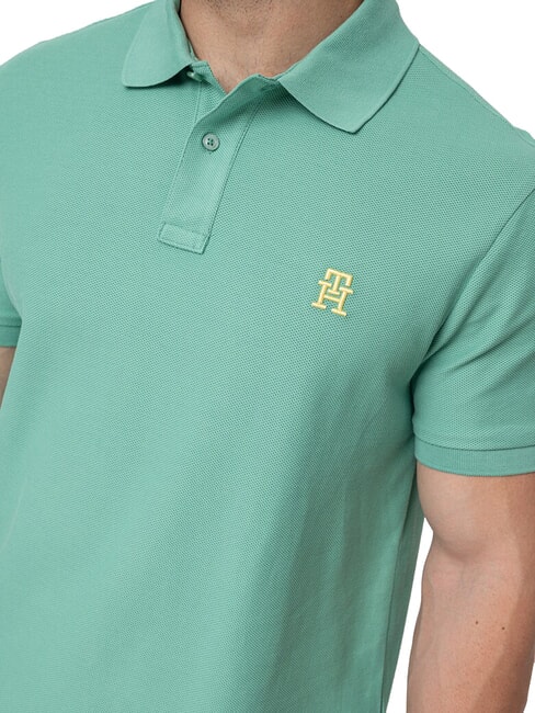 TH Kurz&auml;rmeliges Poloshirt mit Monogrammstickerei Fort Green - Herren-Polo-Shirts/Herren-Polo-Shirt/Herrenpoloshirt/Herrenpoloshirts