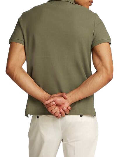 TH Kurz&auml;rmeliges Poloshirt mit Monogrammstickerei Kampfgr&uuml;n - Herren-Polo-Shirts/Herren-Polo-Shirt/Herrenpoloshirt/Herrenpoloshirts