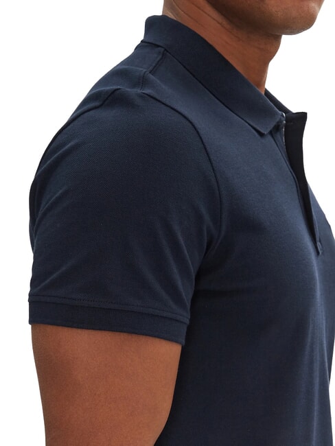 TH JEANS Kurz&auml;rmeliges Poloshirt mit Flagge dunkle Nachtmarine - Herren-Polo-Shirts/Herren-Polo-Shirt/Herrenpoloshirt/Herrenpoloshirts