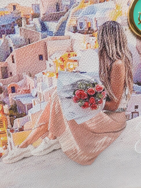 YESBAG Bedruckte Einkaufstasche Sonnenuntergang in Griechenland - Damentaschen