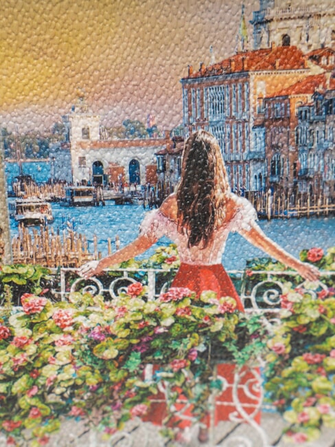 YESBAG Gro&szlig;er, ausgestellter Kosmetikkoffer blumenreicher Kanal - Beauty-Case