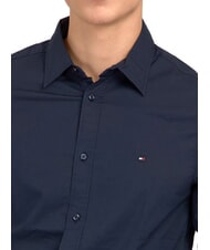 TOMMY HILFIGER TH Lang&auml;rmeliges Stretch-Baumwollhemd Marineblauer Blazer - Herrenhemden - 3