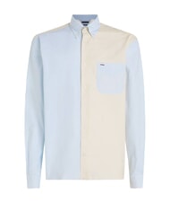 TOMMY HILFIGER TH Langarmhemd mit Farbblockmuster luftiges Blau - Herrenhemden - 4
