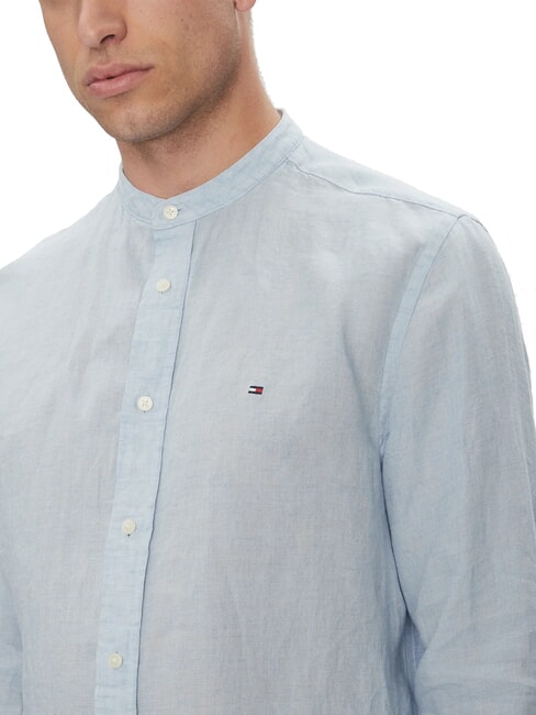 TH Hemd mit normaler Passform und koreanischem Kragen luftiges Blau - Herrenhemden