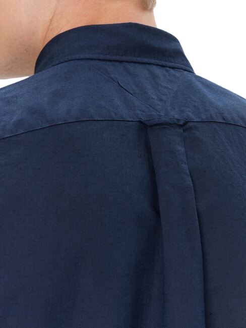 TH Kurz&auml;rmeliges Hemd mit Knopfleiste Carbon Navy - Herrenhemden