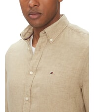 TOMMY HILFIGER TH Lang&auml;rmeliges Leinenhemd in regul&auml;rer Passform Sandelholz - Herrenhemden - 3