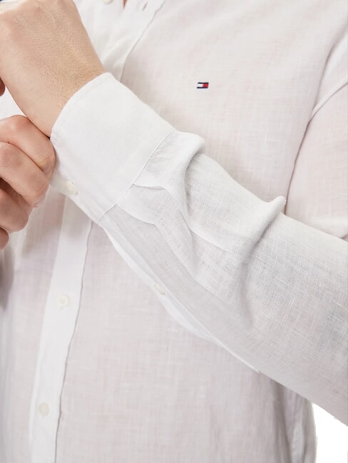 TH Lang&auml;rmeliges Leinenhemd in regul&auml;rer Passform optisches Wei&szlig; - Herrenhemden