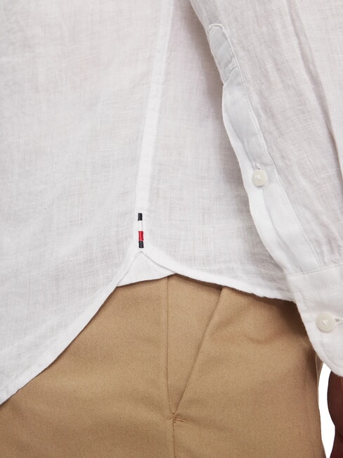 TH Lang&auml;rmeliges Leinenhemd in regul&auml;rer Passform optisches Wei&szlig; - Herrenhemden