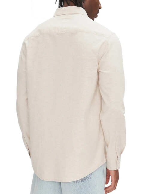 TH JEANS Lang&auml;rmeliges Hemd aus Leinenmischgewebe Reliktbr&auml;une - Herrenhemden