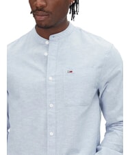 TOMMY HILFIGER TH JEANS Hemd aus Leinenmischgewebe mit Stehkragen Colorado-Blau - Herrenhemden - 3