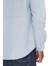 TOMMY HILFIGER TH JEANS Hemd aus Leinenmischgewebe mit Stehkragen Colorado-Blau - Herrenhemden - 4