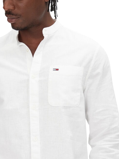 TH JEANS Hemd aus Leinenmischgewebe mit Stehkragen ecru - Herrenhemden