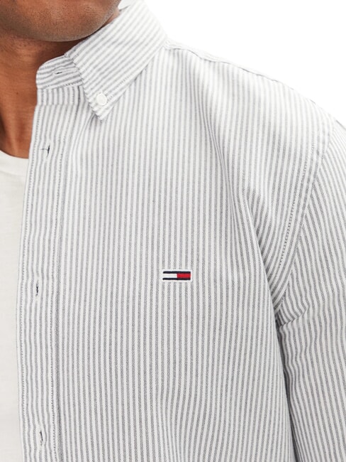 TH JEANS Lang&auml;rmeliges gestreiftes Hemd W&uuml;stenhimmel / elfenbeinfarbenes Bl&uuml;tenblatt - Herrenhemden