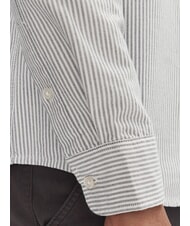 TOMMY HILFIGER TH JEANS Lang&auml;rmeliges gestreiftes Hemd W&uuml;stenhimmel / elfenbeinfarbenes Bl&uuml;tenblatt - Herrenhemden - 4