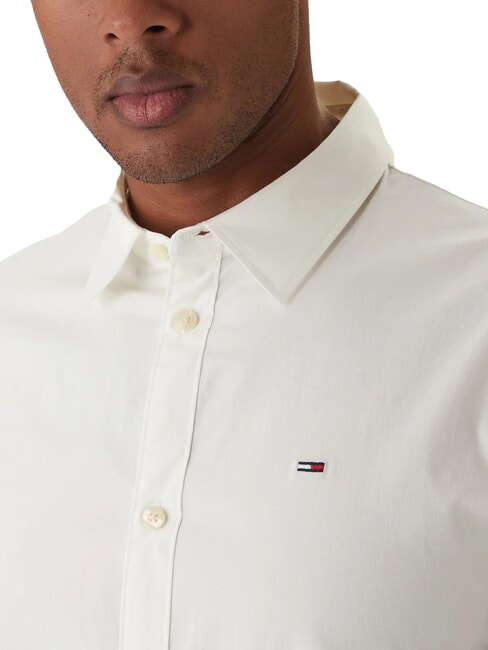 TH JEANS Schmal geschnittenes Langarmhemd Wei&szlig; - Herrenhemden