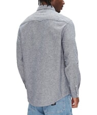 TOMMY HILFIGER TH JEANS Lang&auml;rmeliges Hemd aus Leinenmischgewebe dunkle Nachtmarine - Herrenhemden - 2